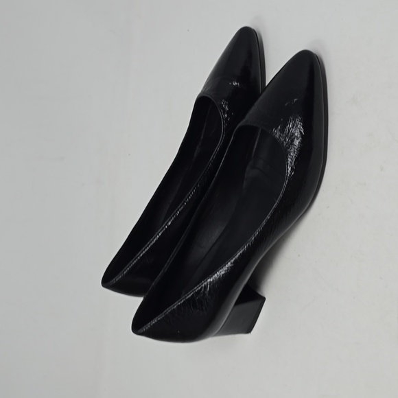 Aquatalia Pasha Black Patent Leather Waterproof Low Heels Pumps Size 7.5 - Picture 3 of 8
